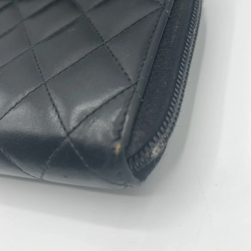 Chanel Cambon Qulted Zip Around Wallet - Picture 6 of 16